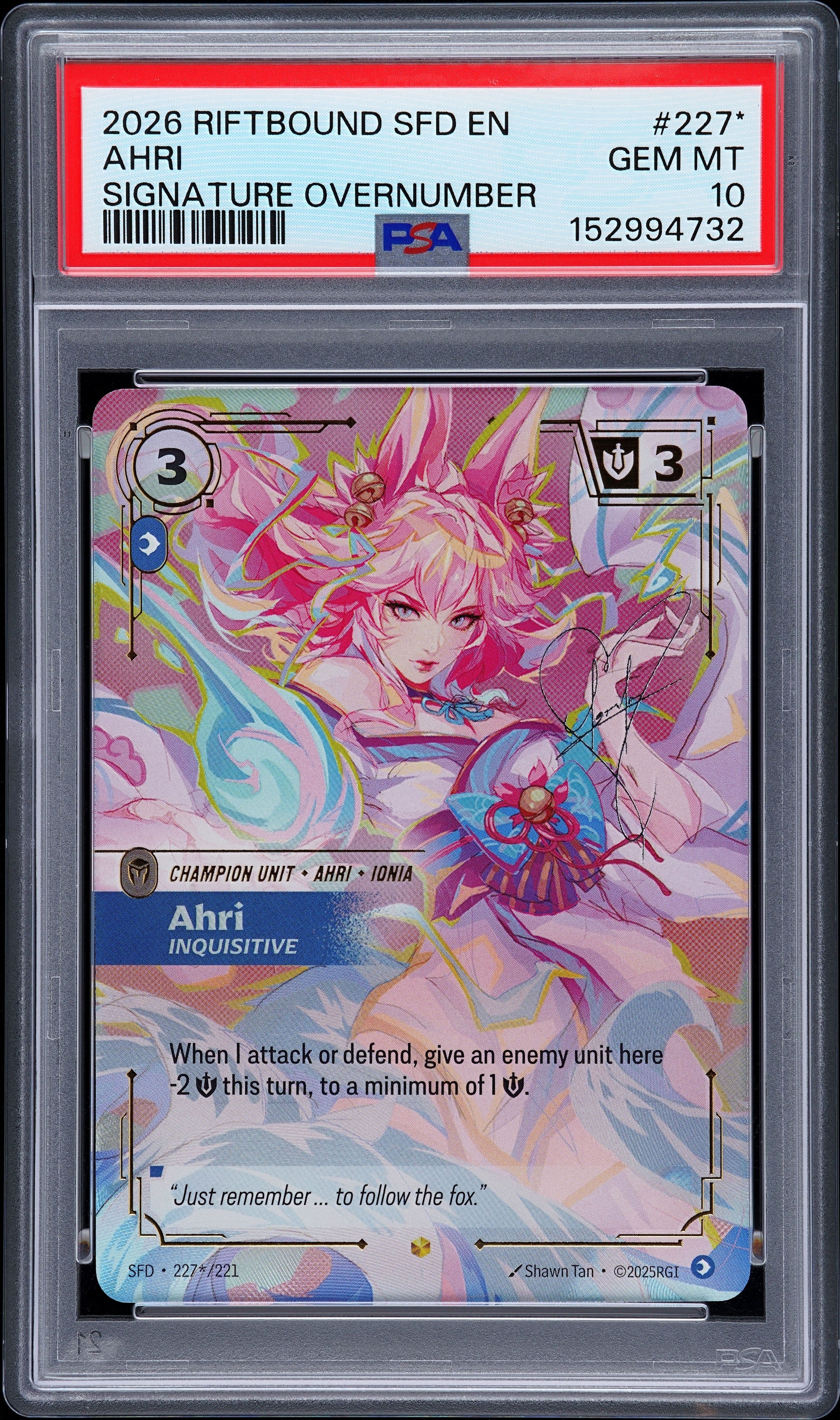 Ahri - Inquisitive (Signature) — PSA 10
